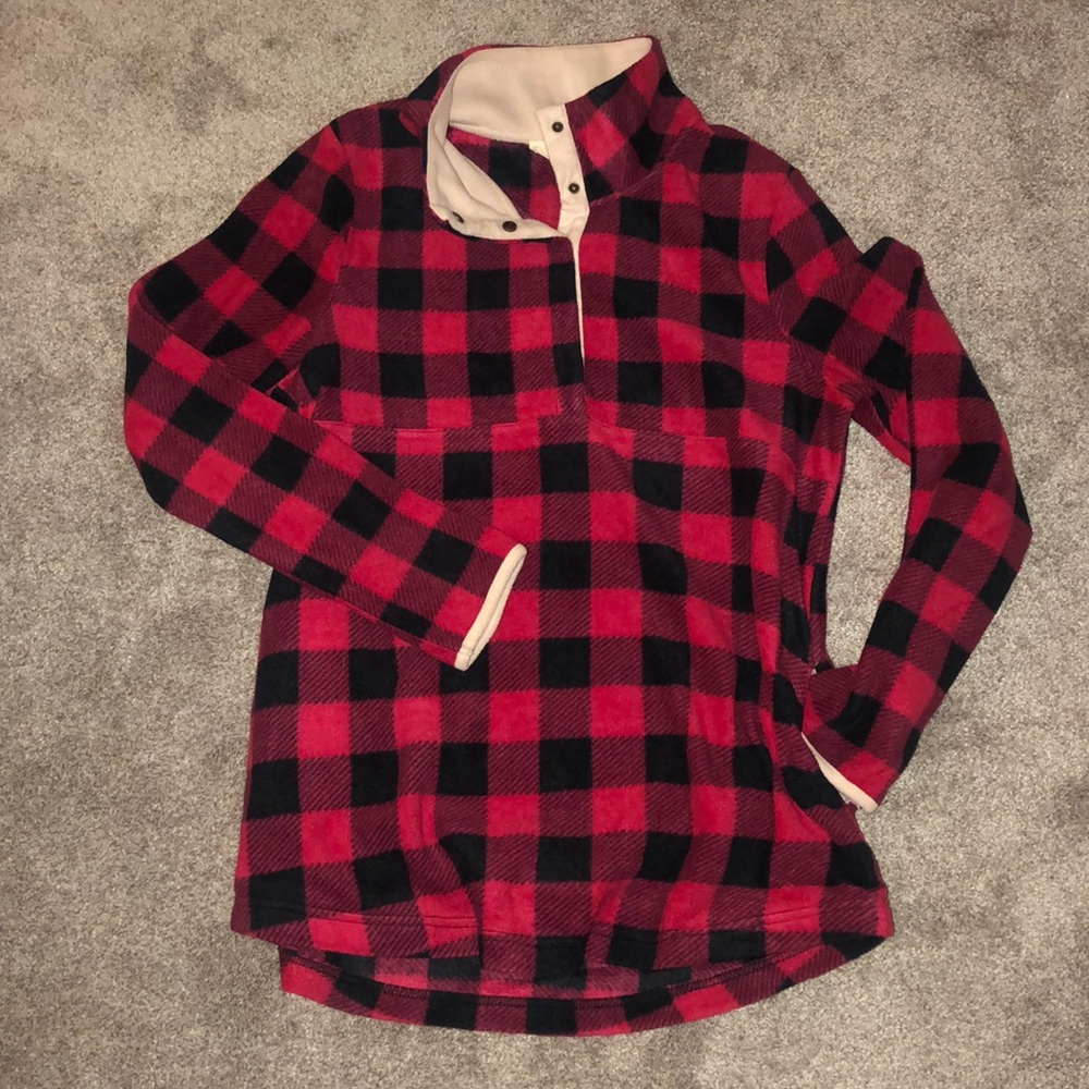 Plaid Quarter zip